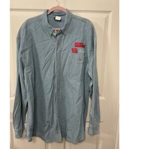Nascar Dale Earnhardt Jr. #88 National Guard Denim Long Sleeve Button Down,XL
